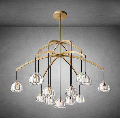 XINYUE Modern Glass Round Chandelier 36''48''60‘’