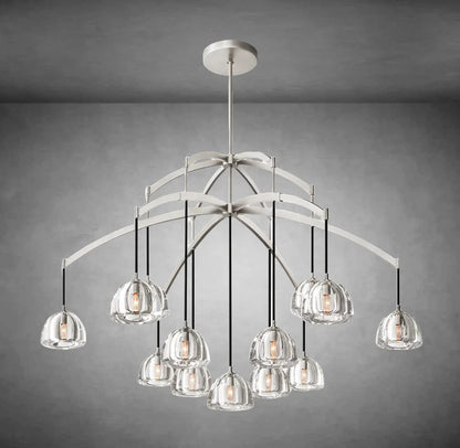 XINYUE Modern Glass Round Chandelier 36''48''60‘’