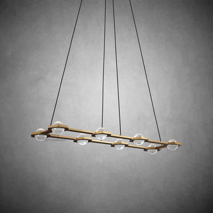 Celestra Crystal Ball Rectangular Chandelier 54"72''