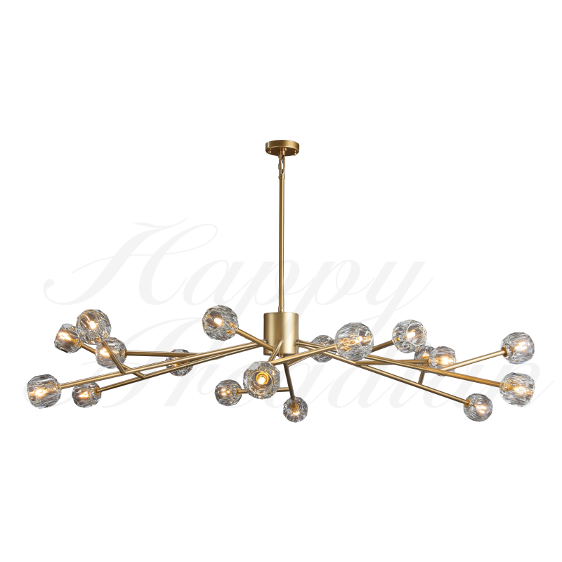xinyue Lighting  De Smoke Crystal Round Chandelier 60"