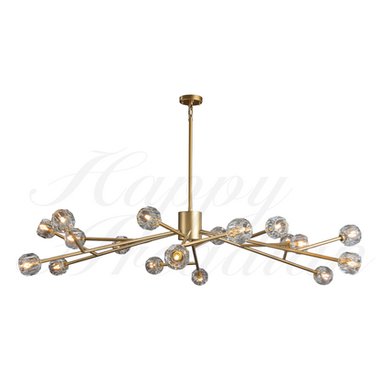 xinyue Lighting  De Smoke Crystal Round Chandelier 60"