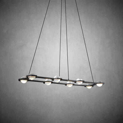 Celestra Crystal Ball Rectangular Chandelier 54"72''