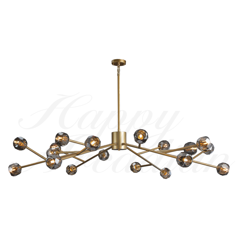 xinyue Lighting  De Smoke Crystal Round Chandelier 60"