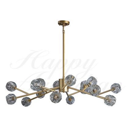 xinyue Lighting  Bola De Smoke Crystal Round Chandelier 48"