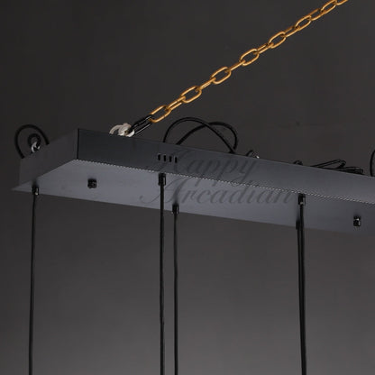 Celestra Crystal Ball Linear Chandelier 54" W 72''W