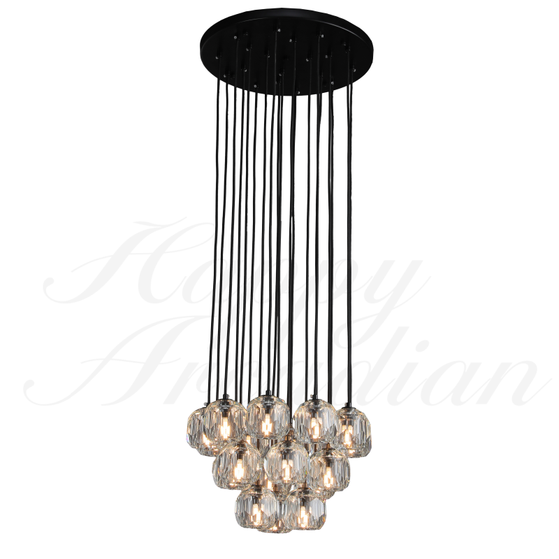xinyue Bola De Crystal Round Cluster Chandelier 30" 40''
