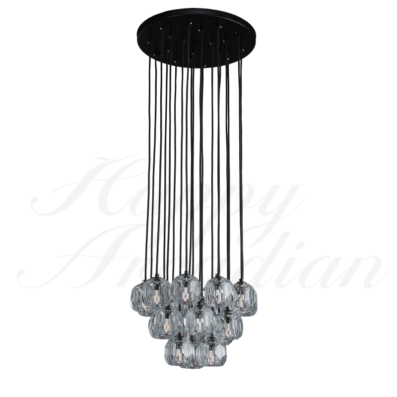 xinyue Bola De Crystal Round Cluster Chandelier 30" 40''