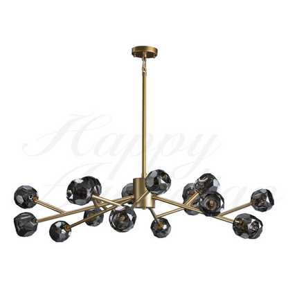 xinyue Lighting  Bola De Smoke Crystal Round Chandelier 48"