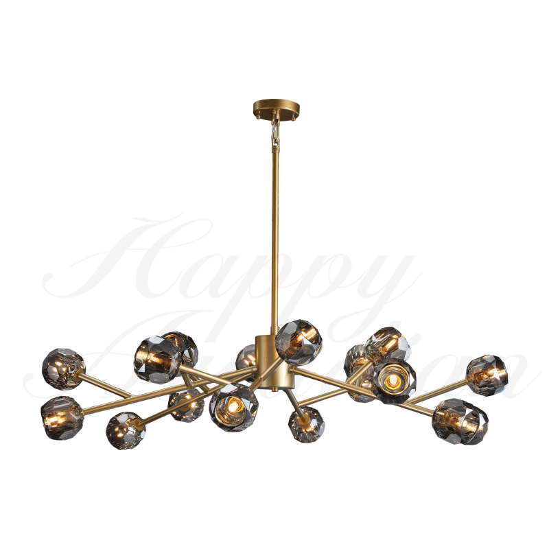 xinyue Lighting  Bola De Smoke Crystal Round Chandelier 48"
