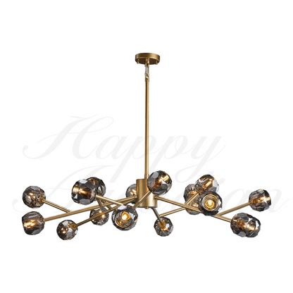 xinyue Lighting  Bola De Smoke Crystal Round Chandelier 48"