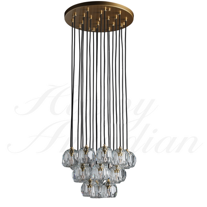 xinyue Bola De Crystal Round Cluster Chandelier 30" 40''