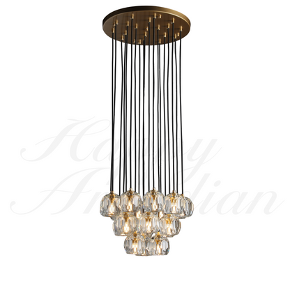 xinyue Bola De Crystal Round Cluster Chandelier 30" 40''