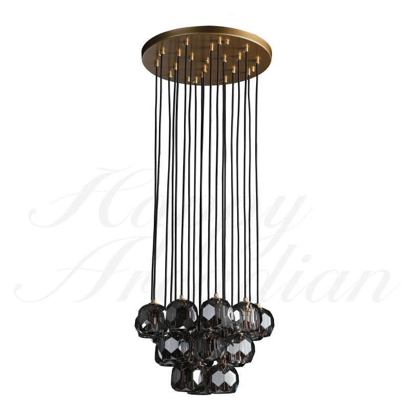 xinyue Bola De Crystal Round Cluster Chandelier 30" 40''