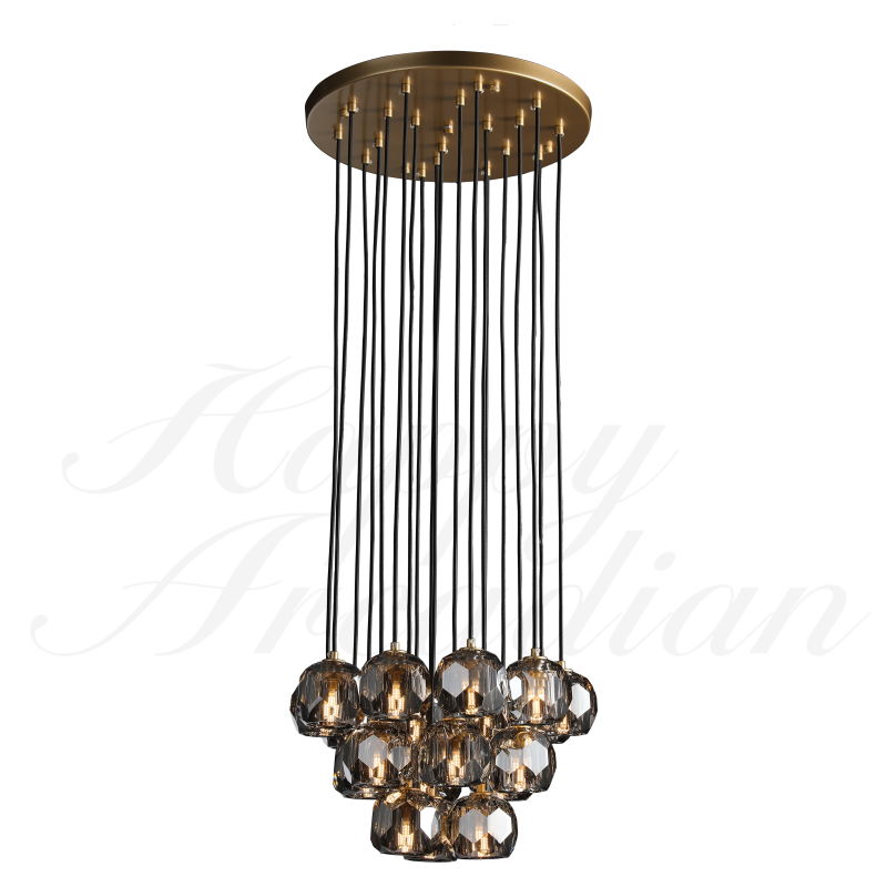 xinyue Bola De Crystal Round Cluster Chandelier 30" 40''