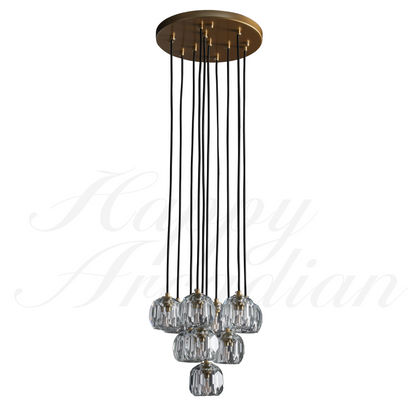 xinyue Bola De Crystal Round Cluster Chandelier 30" 40''