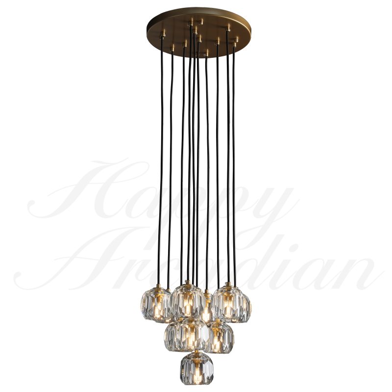 xinyue Bola De Crystal Round Cluster Chandelier 30" 40''