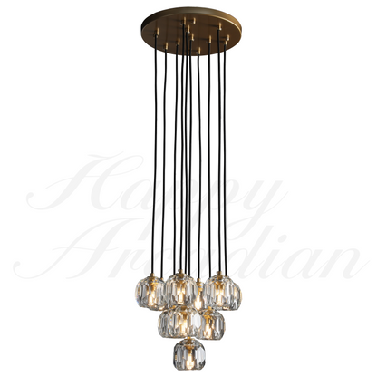 xinyue Bola De Crystal Round Cluster Chandelier 30" 40''