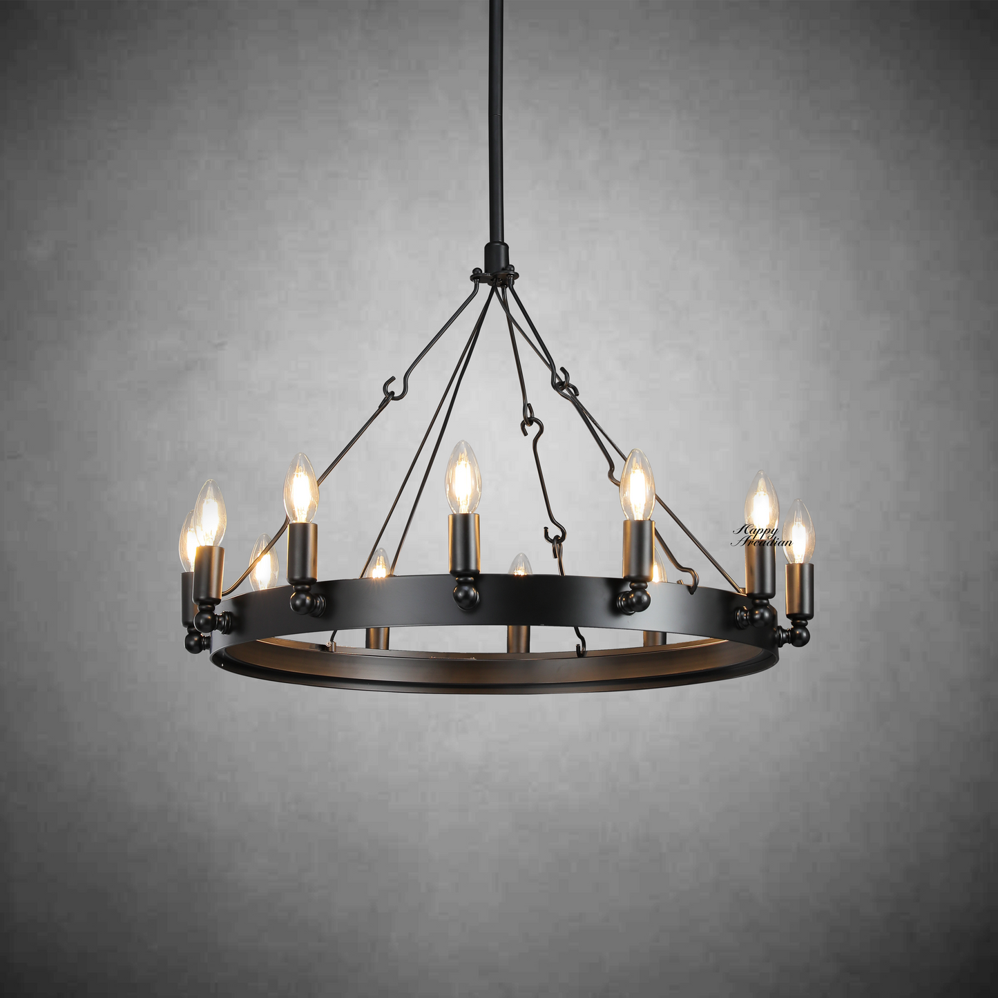 HA Radiant Vintage Lamps, Outdoor Chandelier  Lighting