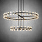 xinyue Lighting Harrison 2-Tier Round Chandelier 60″, 108-Lights