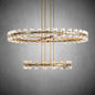 xinyue Lighting Harrison 2-Tier Round Chandelier 60″, 108-Lights