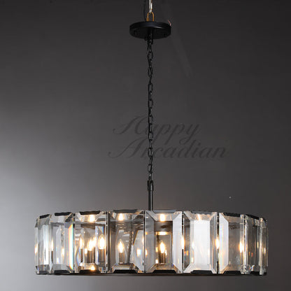 xinyue Lighting Crystal Round Chandelier for Living Room Bedroom Dining Room