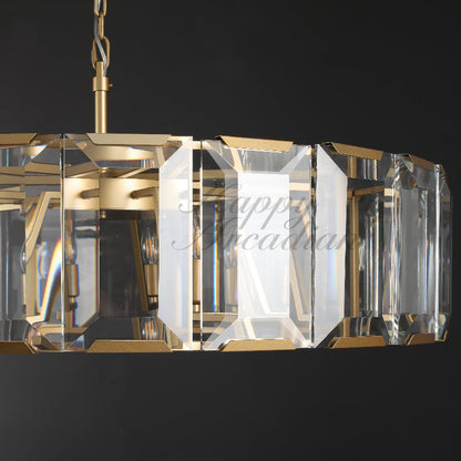 xinyue Lighting Crystal Round Chandelier for Living Room Bedroom Dining Room