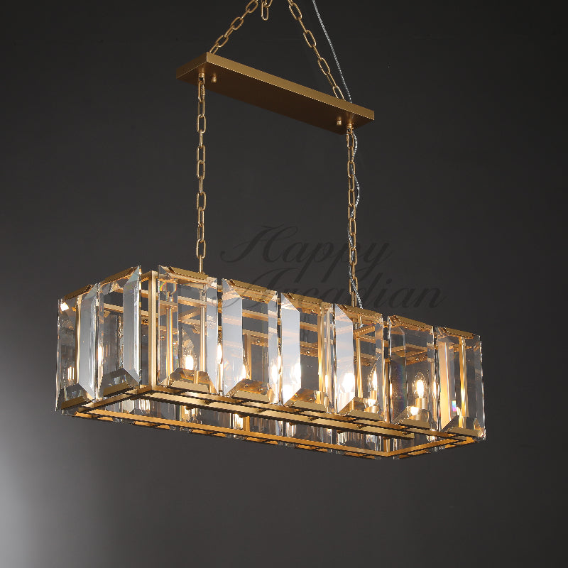 xinyue Lighting Crystal Rectangular Chandelier