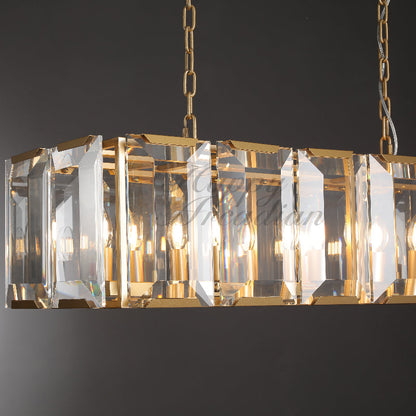 xinyue Lighting Crystal Rectangular Chandelier
