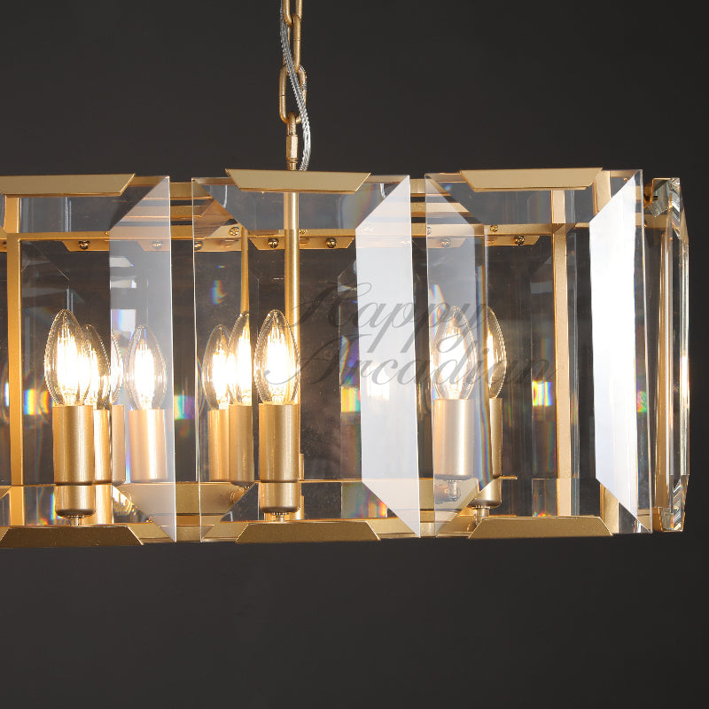 xinyue Lighting Crystal Rectangular Chandelier