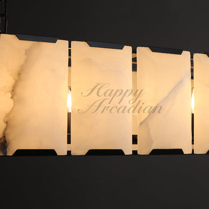 xinyue Calcite Rectangular Chandelier  for Dining Room Bedroom