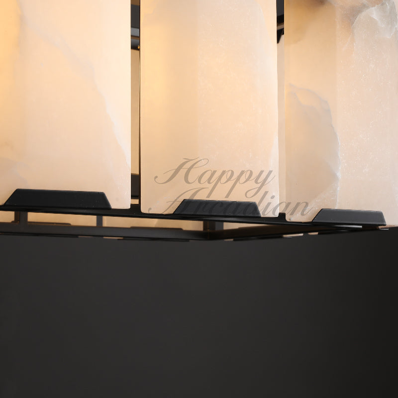 xinyue Calcite Rectangular Chandelier  for Dining Room Bedroom