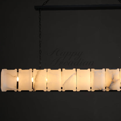 xinyue Calcite Rectangular Chandelier  for Dining Room Bedroom