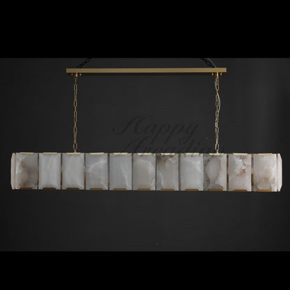 xinyue Calcite Rectangular Chandelier  for Dining Room Bedroom