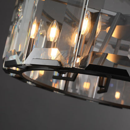xinyue Lighting Crystal Round Chandelier for Living Room Bedroom Dining Room