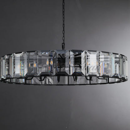 xinyue Lighting Crystal Round Chandelier for Living Room Bedroom Dining Room