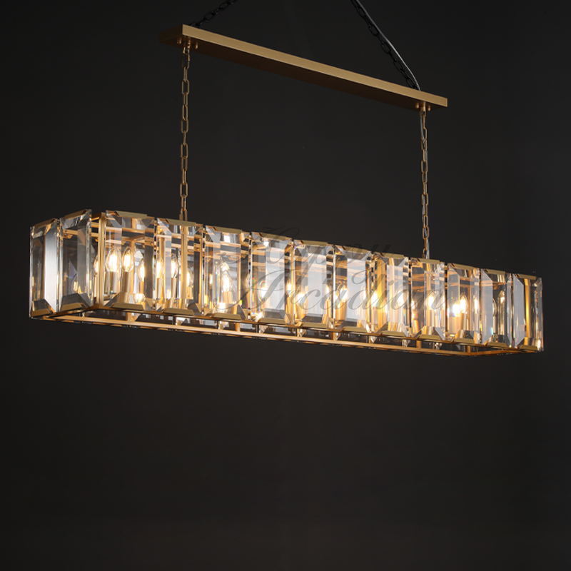 xinyue Lighting Crystal Rectangular Chandelier