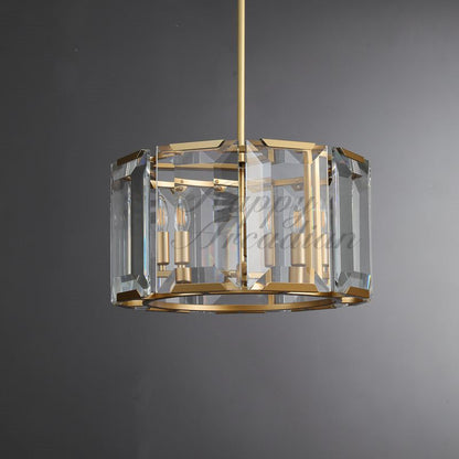 xinyue Lighting Crystal Round Chandelier for Living Room Bedroom Dining Room