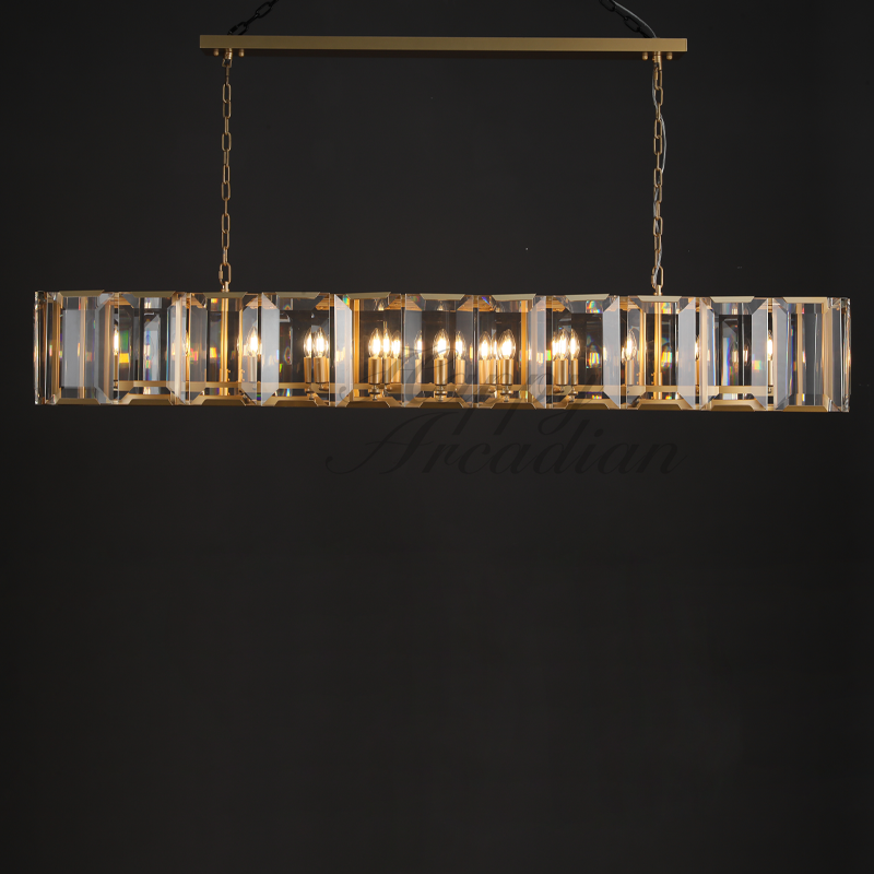 xinyue Lighting Crystal Rectangular Chandelier