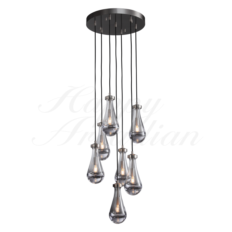 Raindrop Round Chandelier  18",7-Lights