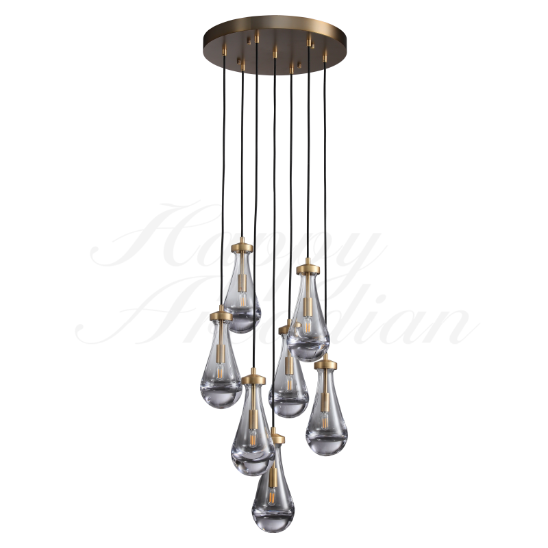 Raindrop Round Chandelier  18",7-Lights