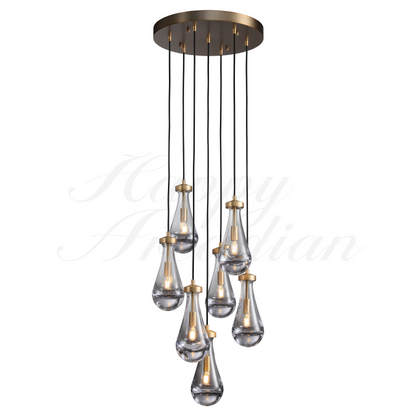 Raindrop Round Chandelier  18",7-Lights