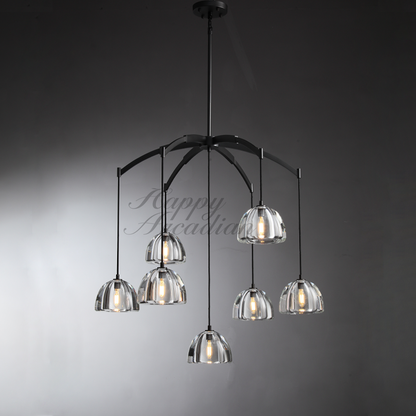 XINYUE Modern Glass Round Chandelier 36''48''60‘’