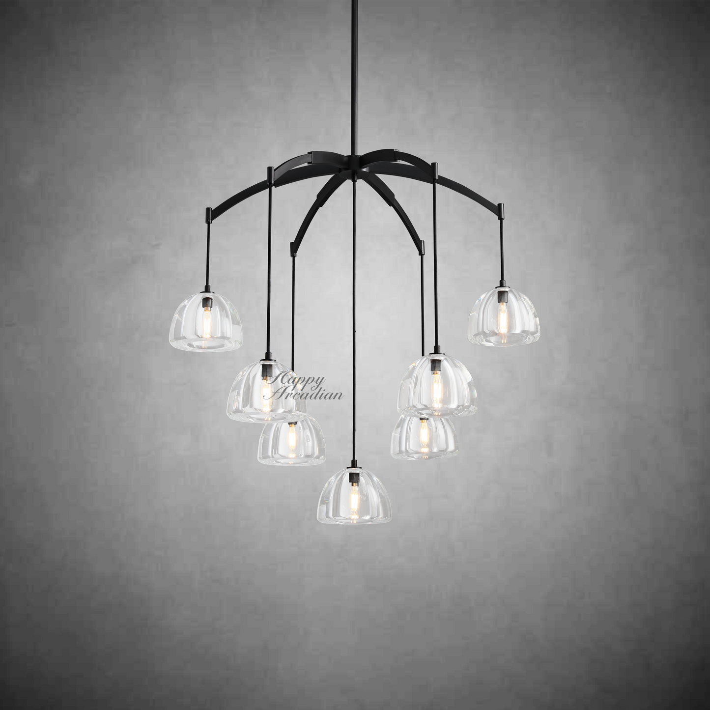 XINYUE Modern Glass Round Chandelier 36''48''60‘’