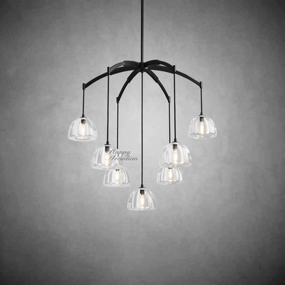 XINYUE Modern Glass Round Chandelier 36''48''60‘’