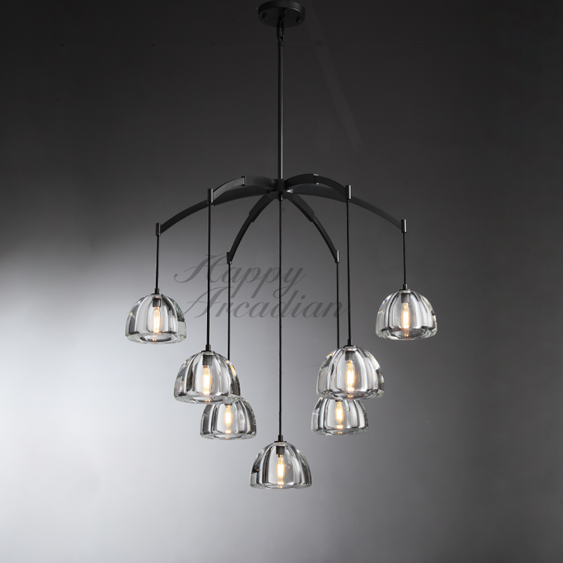 XINYUE Modern Glass Round Chandelier 36''48''60‘’