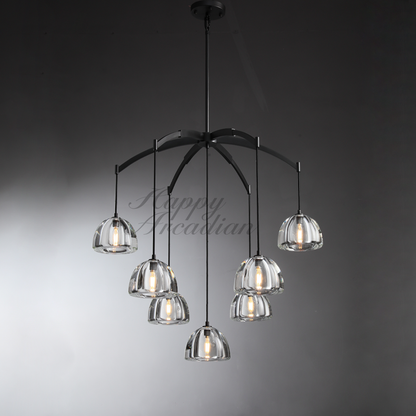 XINYUE Modern Glass Round Chandelier 36''48''60‘’