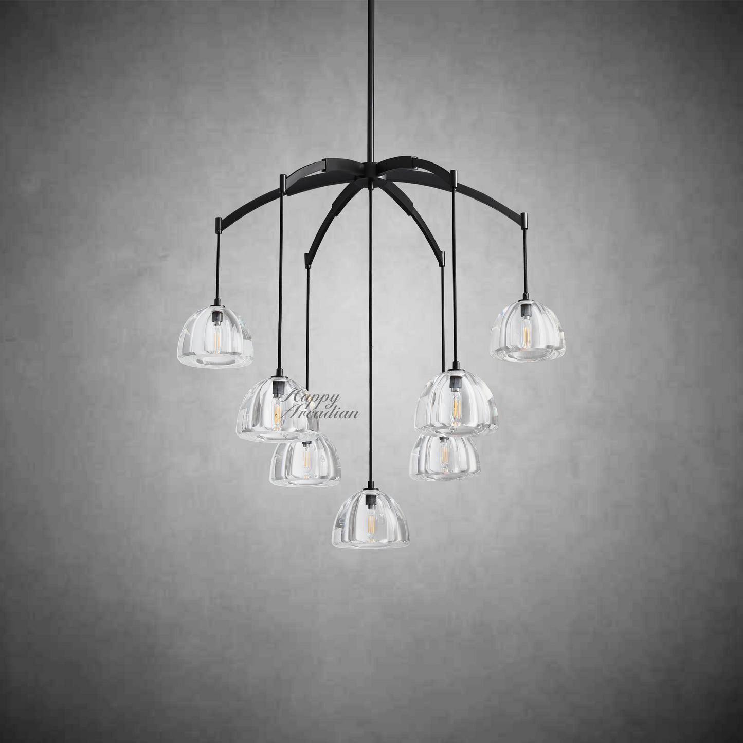 XINYUE Modern Glass Round Chandelier 36''48''60‘’