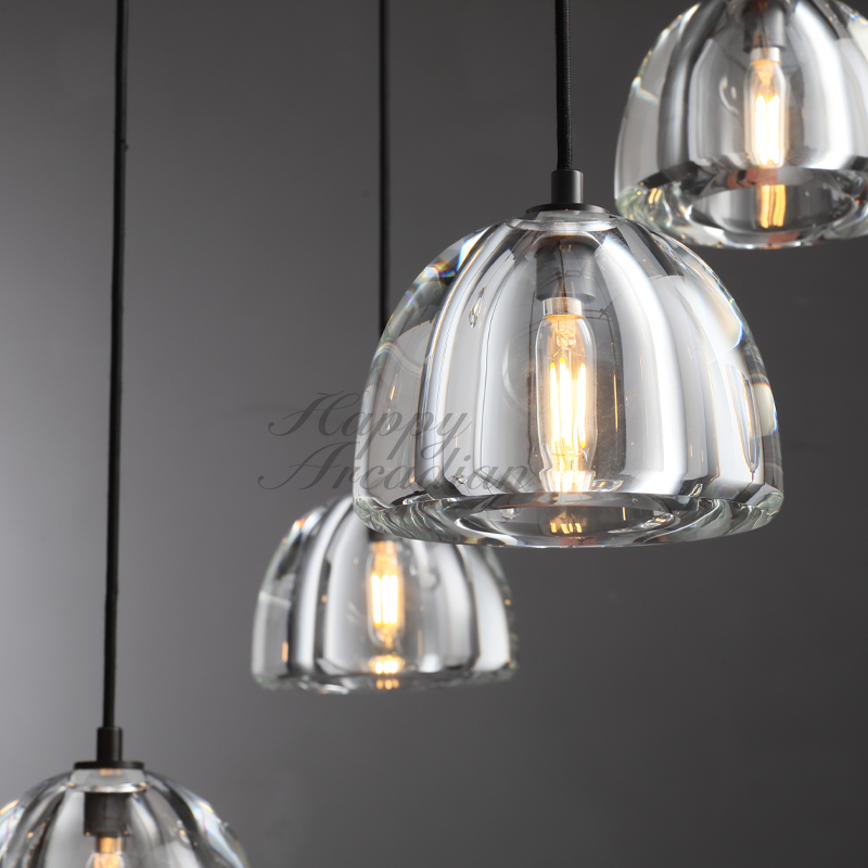 XINYUE Modern Glass Round Chandelier 36''48''60‘’