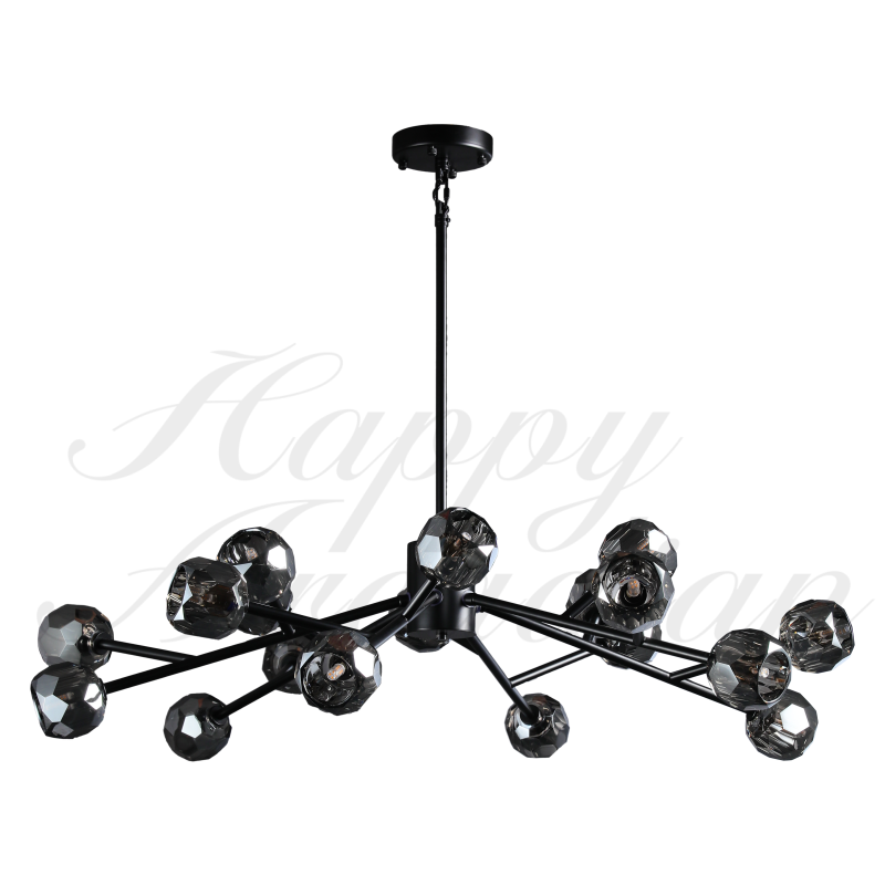 xinyue Lighting  Bola De Smoke Crystal Round Chandelier 48"
