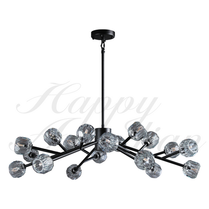 xinyue Lighting  Bola De Smoke Crystal Round Chandelier 48"